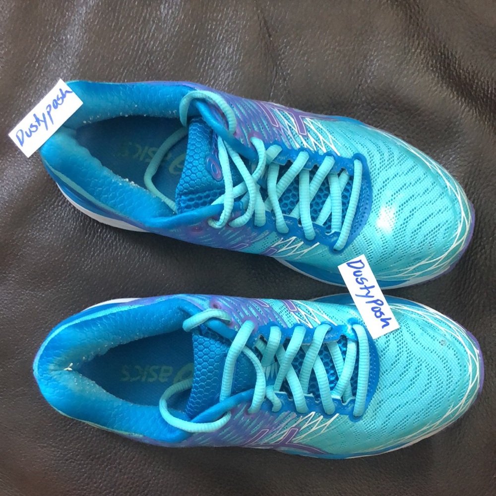 Asics Gel Nimbus Running Sneakers Shoes Blue Wide Trainers Gym Womens 7 D - Picture 2 of 4